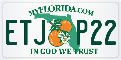 FL license plate ETJP22