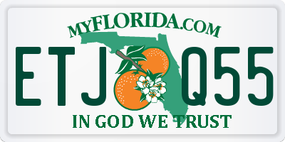FL license plate ETJQ55