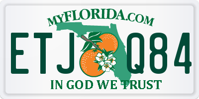 FL license plate ETJQ84