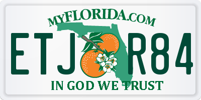 FL license plate ETJR84