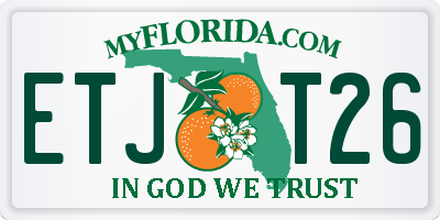 FL license plate ETJT26