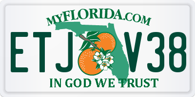 FL license plate ETJV38