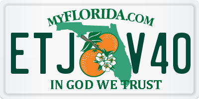 FL license plate ETJV40