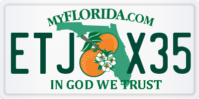 FL license plate ETJX35
