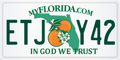 FL license plate ETJY42