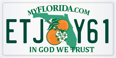 FL license plate ETJY61