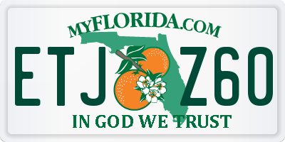 FL license plate ETJZ60