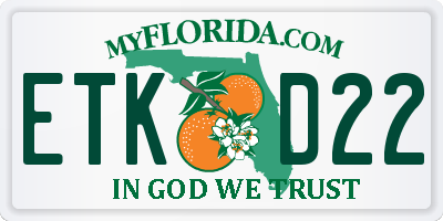 FL license plate ETKD22