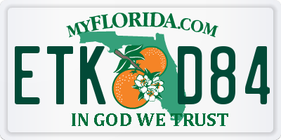 FL license plate ETKD84