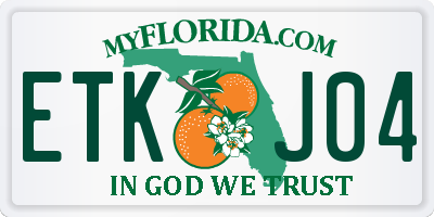 FL license plate ETKJ04
