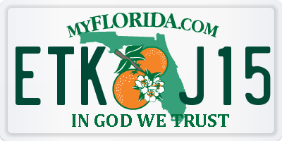 FL license plate ETKJ15