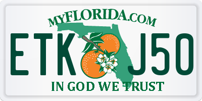 FL license plate ETKJ50