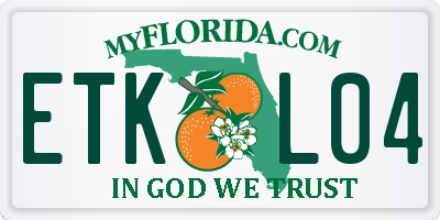 FL license plate ETKL04