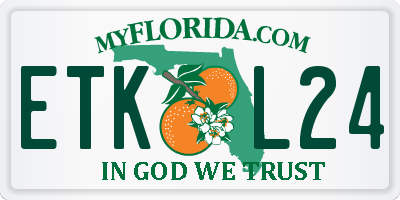 FL license plate ETKL24