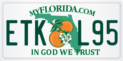 FL license plate ETKL95