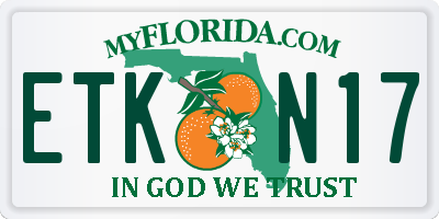 FL license plate ETKN17
