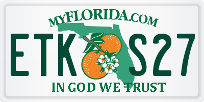 FL license plate ETKS27