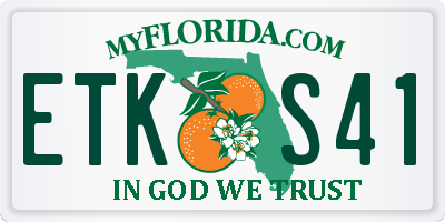 FL license plate ETKS41