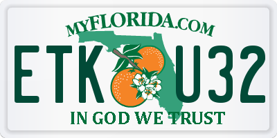 FL license plate ETKU32