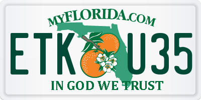 FL license plate ETKU35