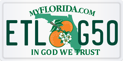 FL license plate ETLG50