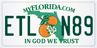 FL license plate ETLN89