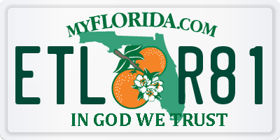FL license plate ETLR81