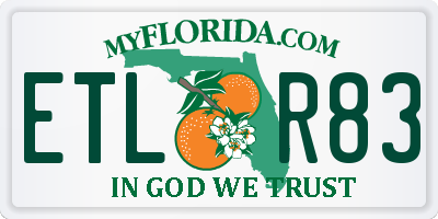 FL license plate ETLR83