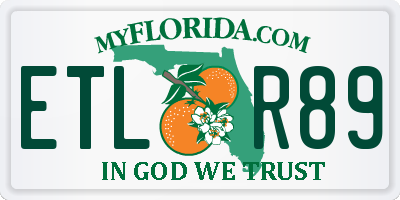 FL license plate ETLR89