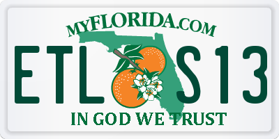 FL license plate ETLS13
