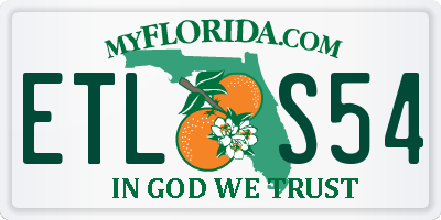 FL license plate ETLS54