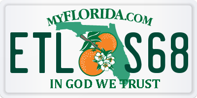 FL license plate ETLS68