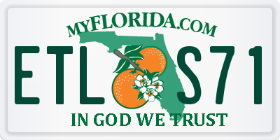 FL license plate ETLS71