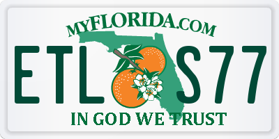 FL license plate ETLS77