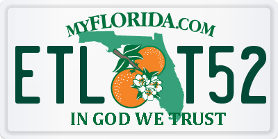 FL license plate ETLT52