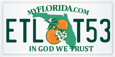 FL license plate ETLT53