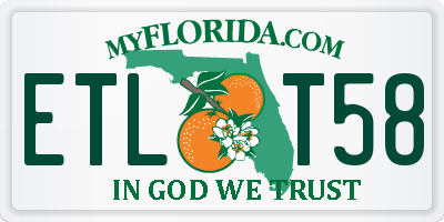 FL license plate ETLT58