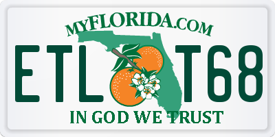 FL license plate ETLT68