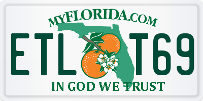 FL license plate ETLT69