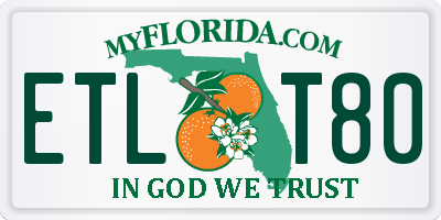 FL license plate ETLT80