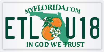 FL license plate ETLU18