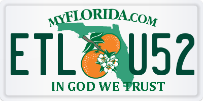 FL license plate ETLU52