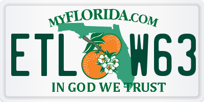 FL license plate ETLW63