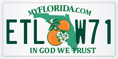 FL license plate ETLW71