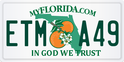 FL license plate ETMA49