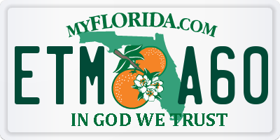 FL license plate ETMA60