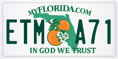 FL license plate ETMA71
