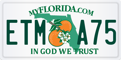 FL license plate ETMA75