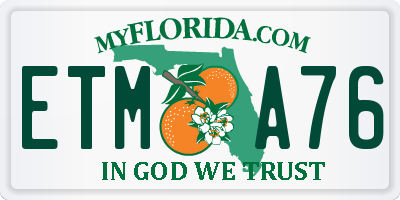 FL license plate ETMA76
