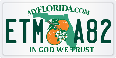 FL license plate ETMA82